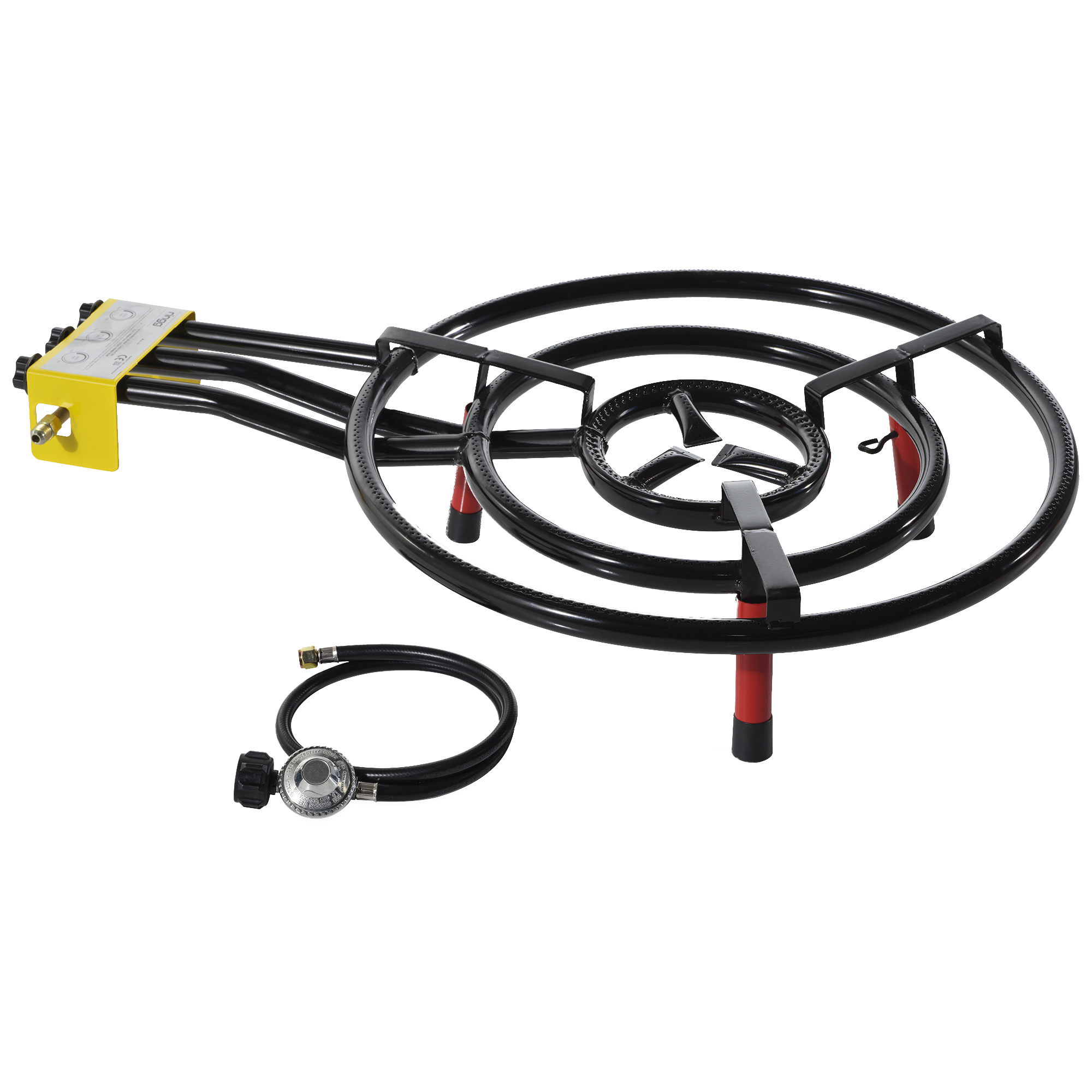 Ringg® Flame Series Pro Kit with 24-In. Triple-Ringed Gas Burner & 5-In. Tabletop Stand for 24 Servings, FS002